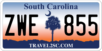SC license plate ZWE855
