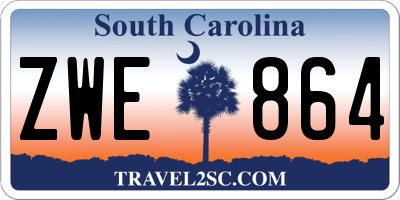 SC license plate ZWE864