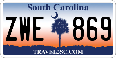 SC license plate ZWE869