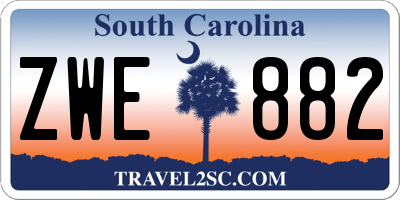 SC license plate ZWE882