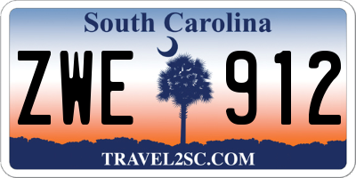 SC license plate ZWE912