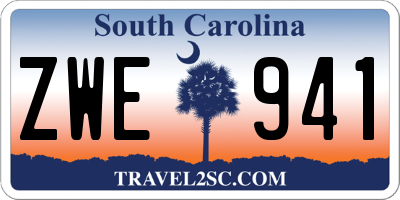 SC license plate ZWE941