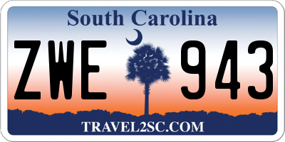 SC license plate ZWE943