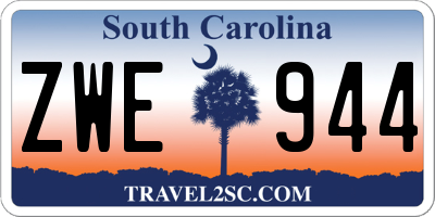 SC license plate ZWE944