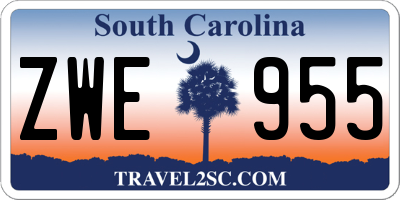 SC license plate ZWE955