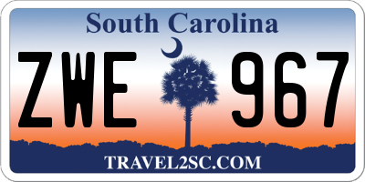 SC license plate ZWE967
