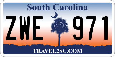 SC license plate ZWE971