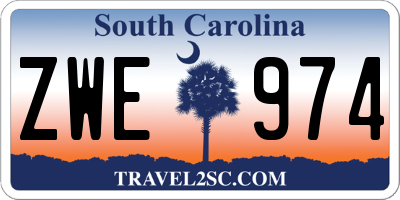 SC license plate ZWE974