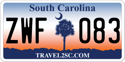 SC license plate ZWF083