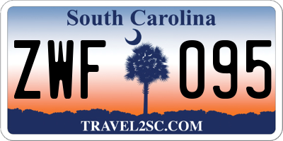SC license plate ZWF095
