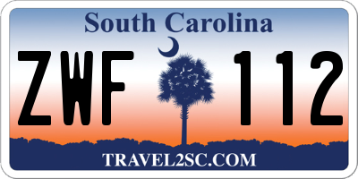 SC license plate ZWF112