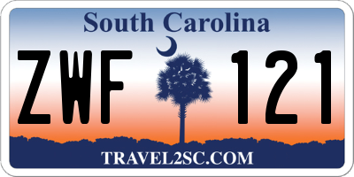 SC license plate ZWF121