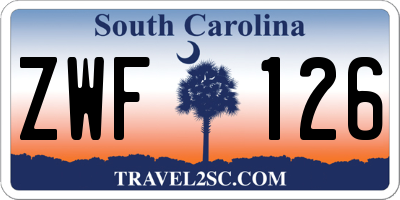 SC license plate ZWF126