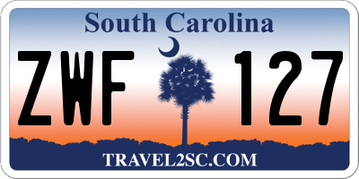SC license plate ZWF127