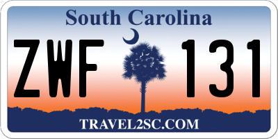 SC license plate ZWF131