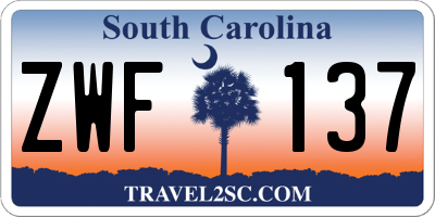 SC license plate ZWF137