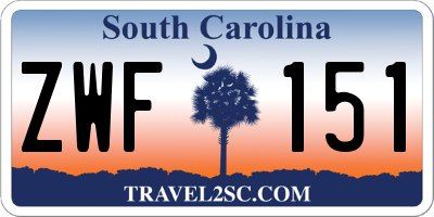 SC license plate ZWF151