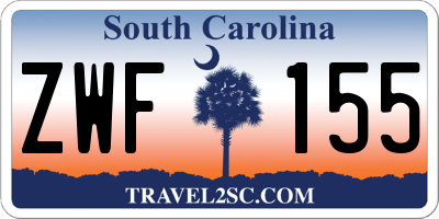 SC license plate ZWF155