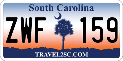 SC license plate ZWF159