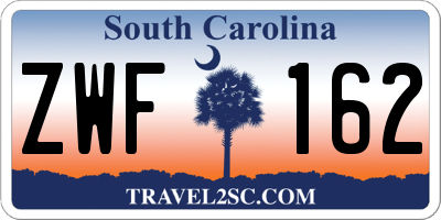SC license plate ZWF162