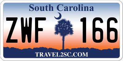 SC license plate ZWF166