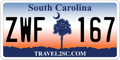 SC license plate ZWF167