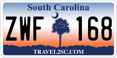 SC license plate ZWF168
