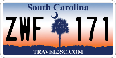 SC license plate ZWF171