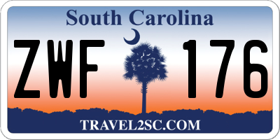 SC license plate ZWF176
