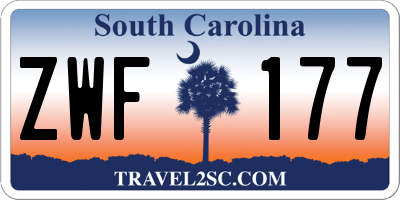 SC license plate ZWF177