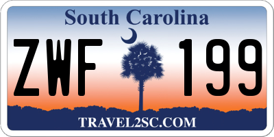 SC license plate ZWF199