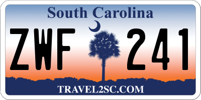 SC license plate ZWF241