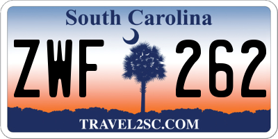 SC license plate ZWF262