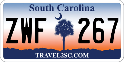 SC license plate ZWF267