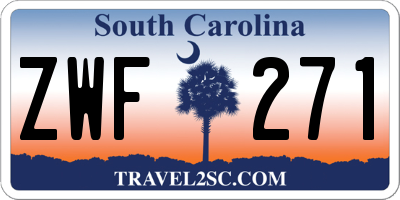SC license plate ZWF271