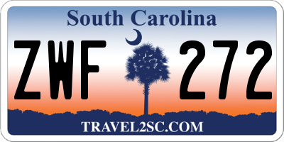 SC license plate ZWF272