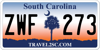 SC license plate ZWF273