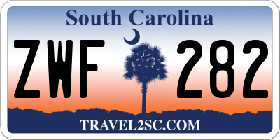 SC license plate ZWF282