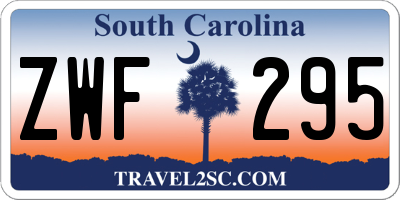 SC license plate ZWF295