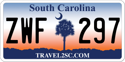 SC license plate ZWF297