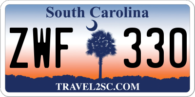 SC license plate ZWF330