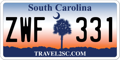 SC license plate ZWF331