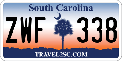 SC license plate ZWF338