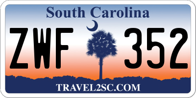 SC license plate ZWF352