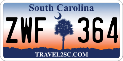 SC license plate ZWF364