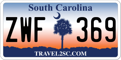 SC license plate ZWF369