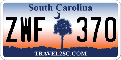 SC license plate ZWF370