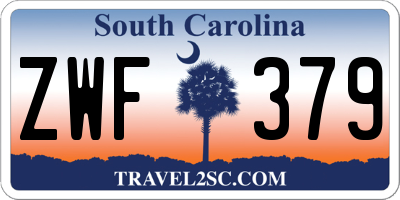 SC license plate ZWF379