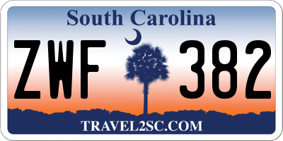 SC license plate ZWF382