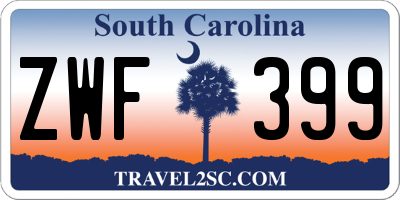 SC license plate ZWF399